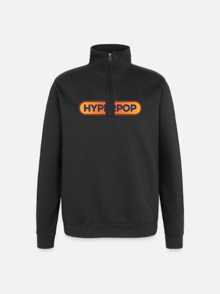 Hyperpop Music Cool Dance Aesthetic Graphic - Quarter-Zip Sweatshirt - black