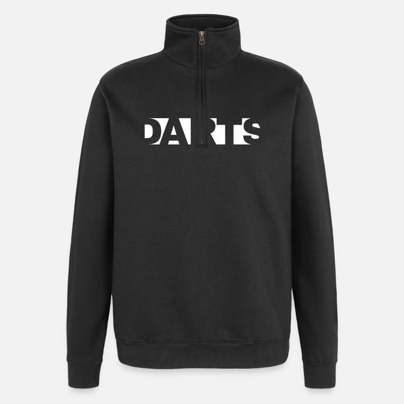 Fléchettes, fléchettes - Sweat à zip 1/4 - noir
