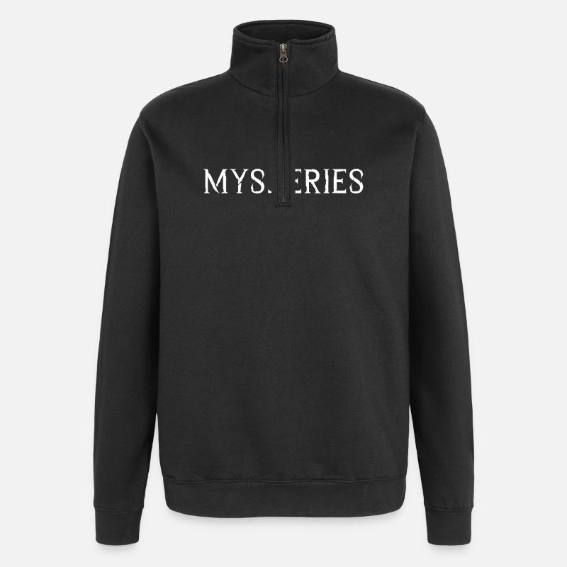 Mystères - Sweat à zip 1/4 - noir