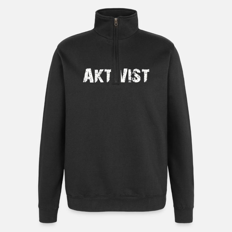 AKTIVIST - Quarter-Zip-Sweatshirt - Schwarz