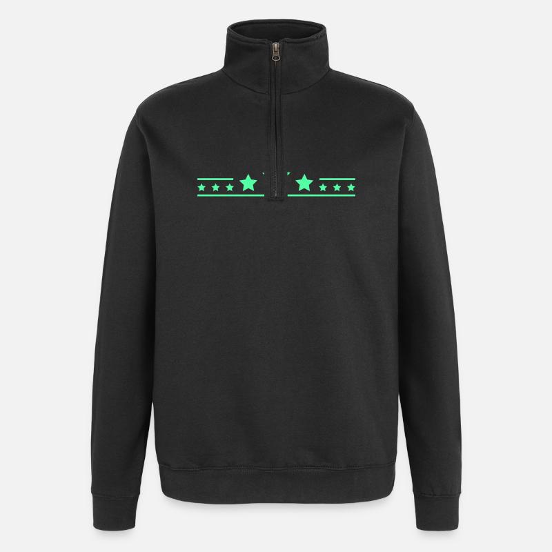 Étoiles- - Sweat à zip 1/4 - noir