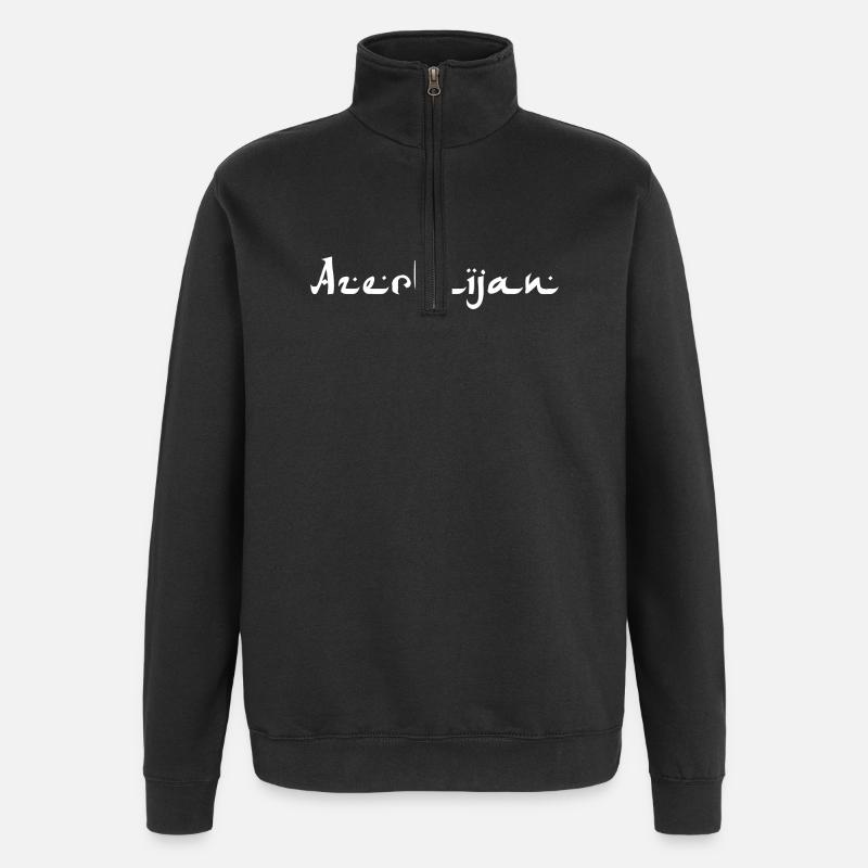Azerbaïdjan Aserbaidschan - Sweat à zip 1/4 - noir