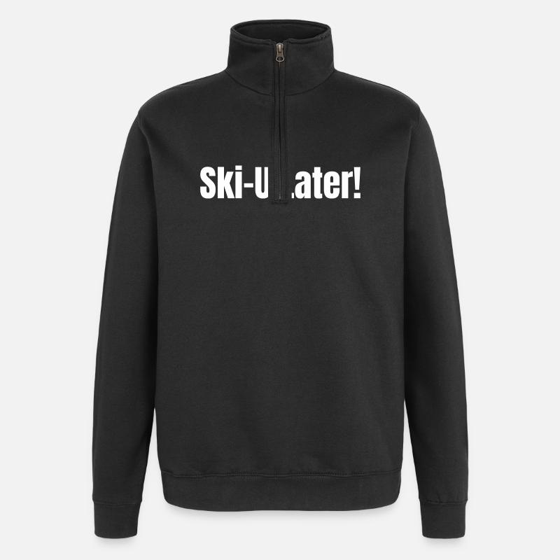 Ski U Plus Tard - Sweat à zip 1/4 - noir