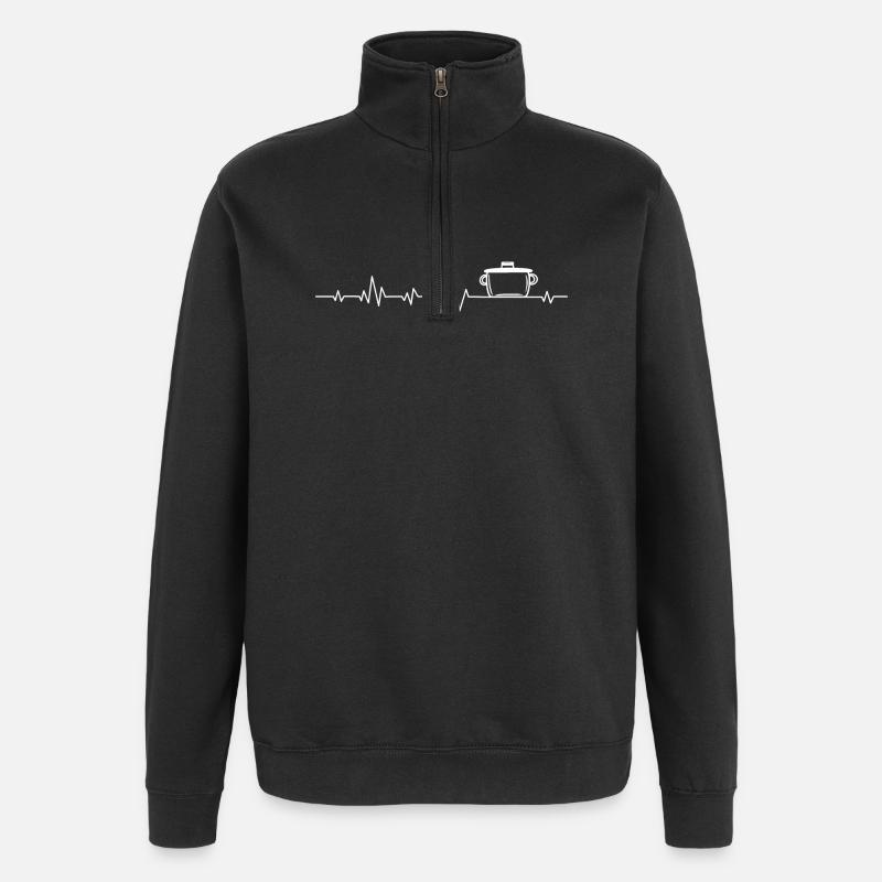Chef Cook Cooking - Quarter-Zip Sweatshirt - black