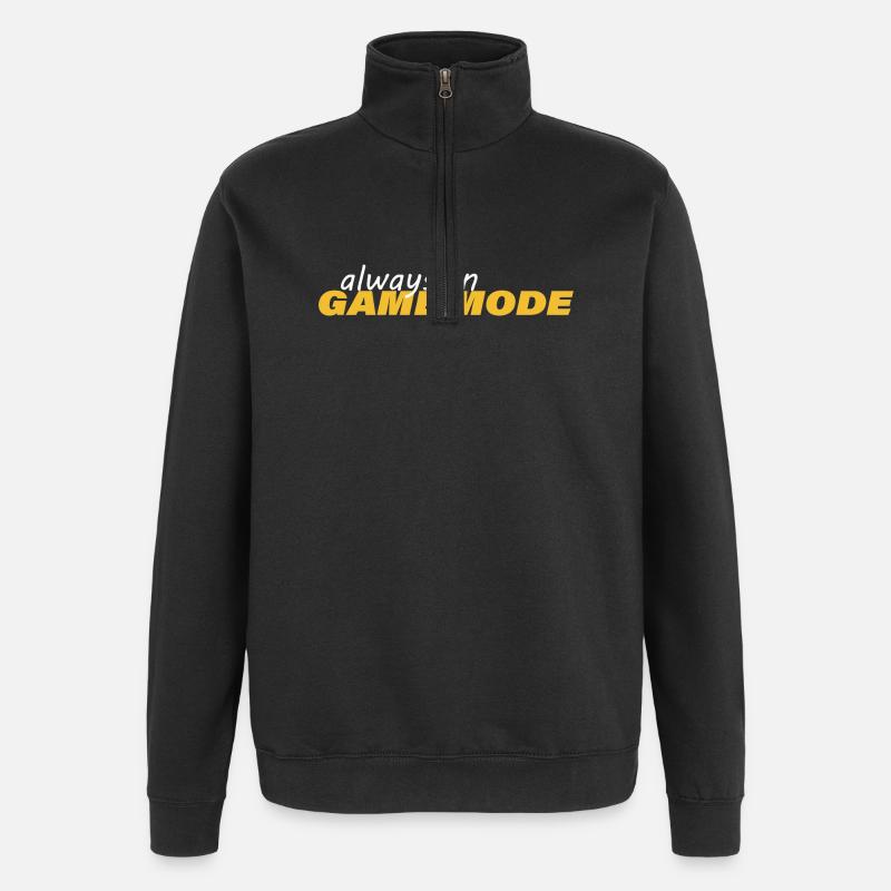 ALWAYS IN GAME MODE - Quarter-Zip Sweatshirt - black