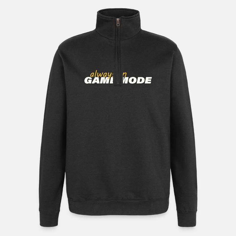 ALWAYS IN GAME MODE - Quarter-Zip Sweatshirt - black