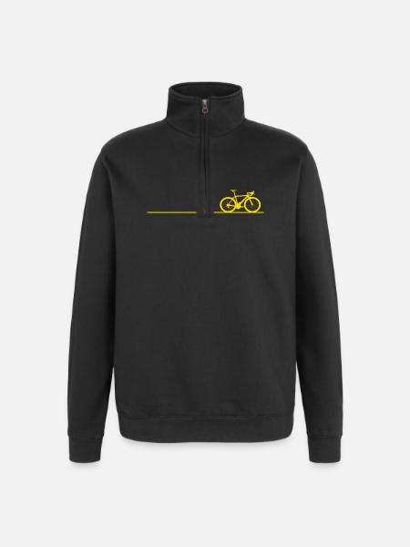 Bicycle Cycling Gift - Quarter-Zip Sweatshirt - black