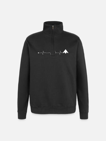 Heartbeat Peaks Mountain Trail - Quarter-Zip Sweatshirt - black