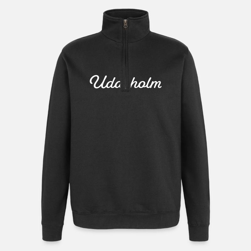 Uddeholm blanc - Sweat à zip 1/4 - noir