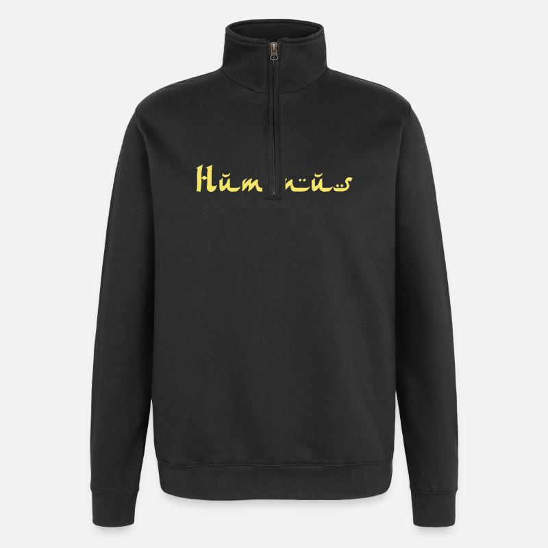 Houmous - Sweat à zip 1/4 - noir