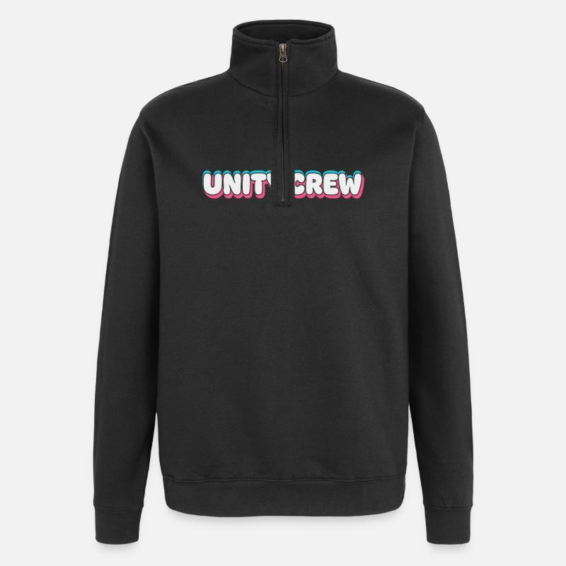 Unity Crew Graffiti-Farbblase - Quarter-Zip-Sweatshirt - Schwarz