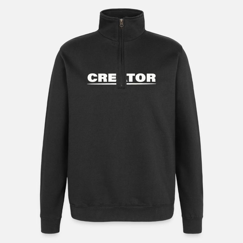 CREATOR - Quarter-Zip Sweatshirt - black