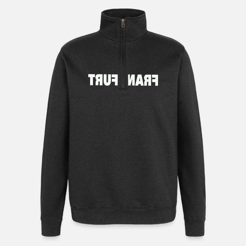 Francfort - Sweat à zip 1/4 - noir