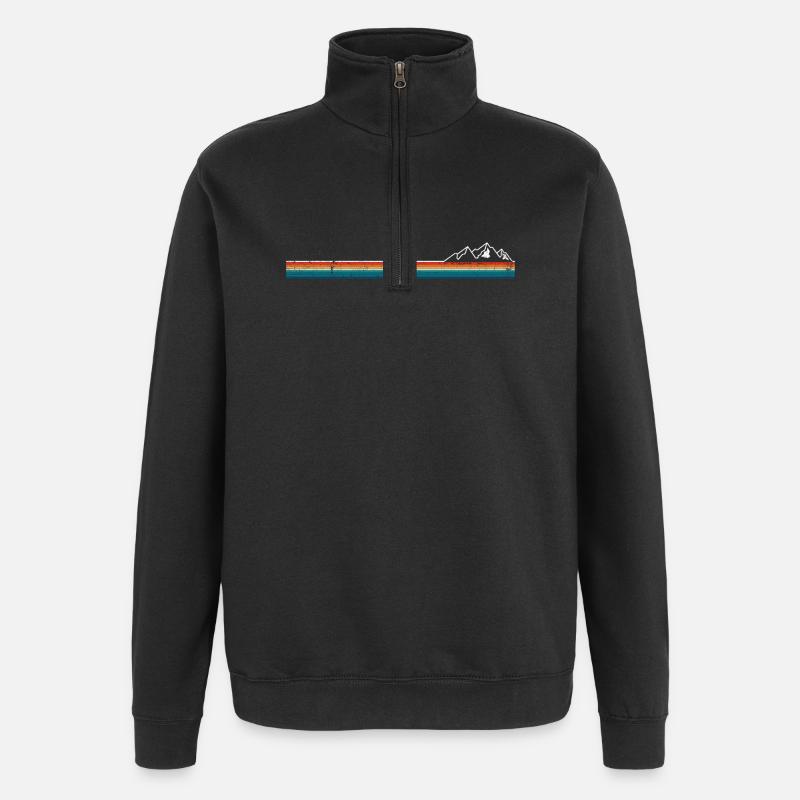 Warten auf Designeingabe - Quarter-Zip-Sweatshirt - Schwarz