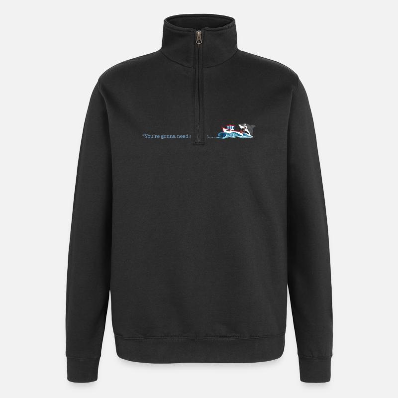 Jaws - Quarter-Zip Sweatshirt - black