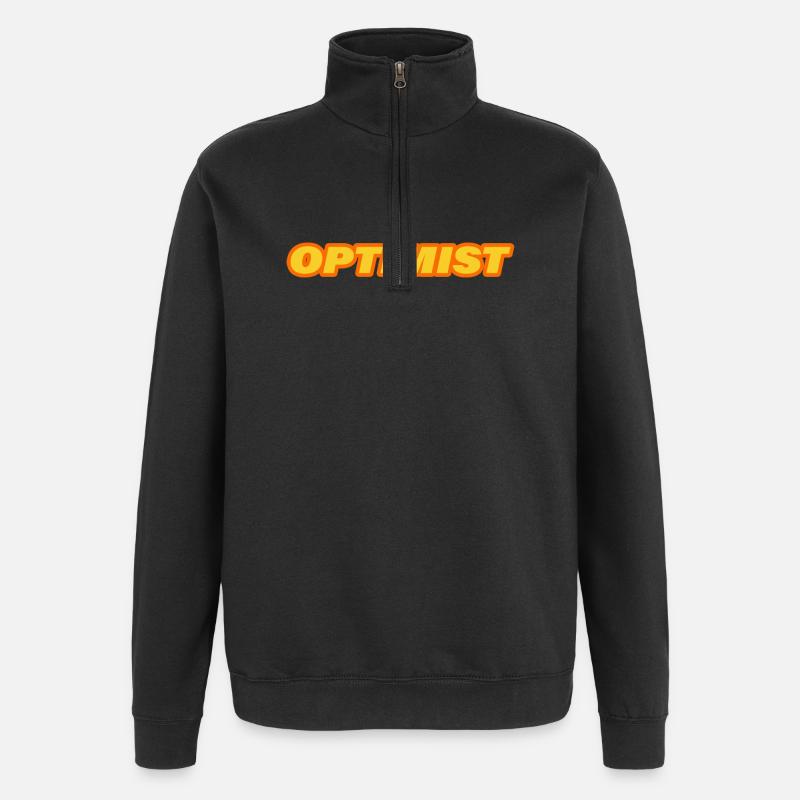 OPTIMIST - Quarter-Zip Sweatshirt - black