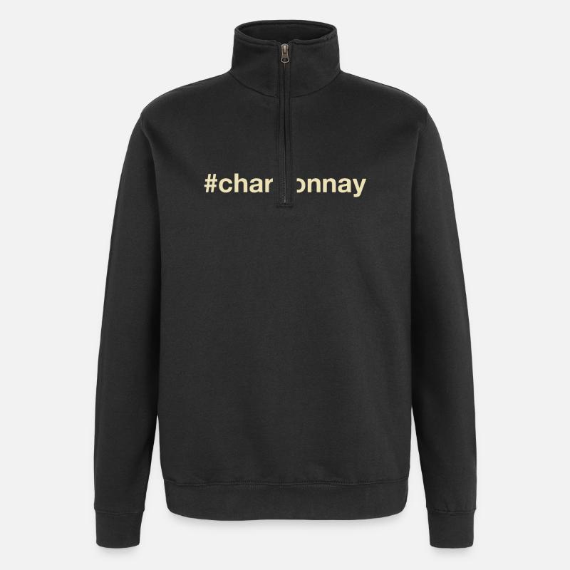 CHARDONNAY - Vin Blanc - Vin - Sommelier - Sweat à zip 1/4 - noir