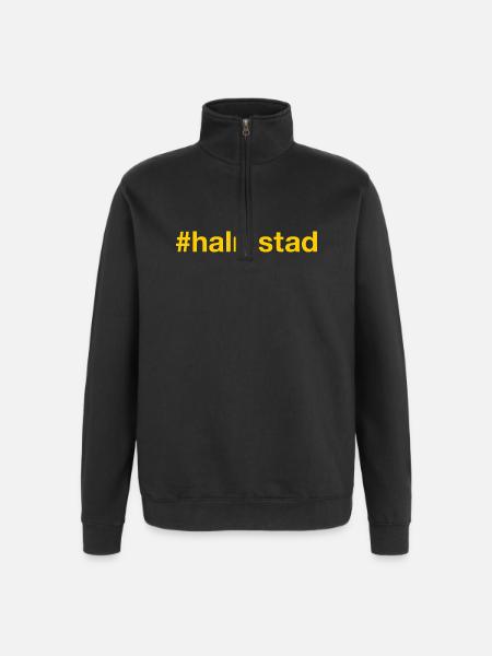 Halmstad Sverige Sweden Schweden - Quarter-Zip Sweatshirt - black