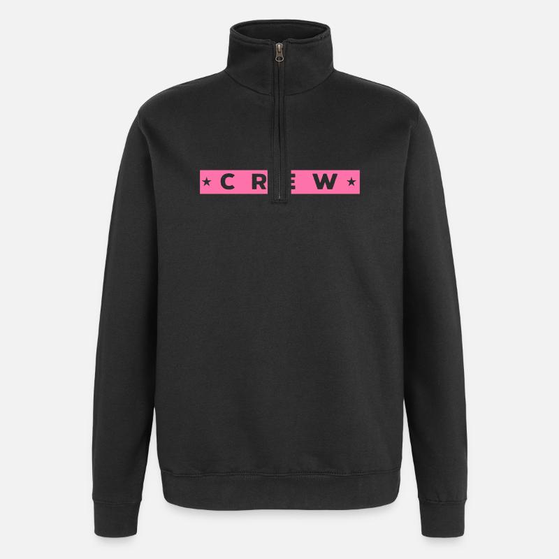 crew - Quarter-Zip-Sweatshirt - Schwarz
