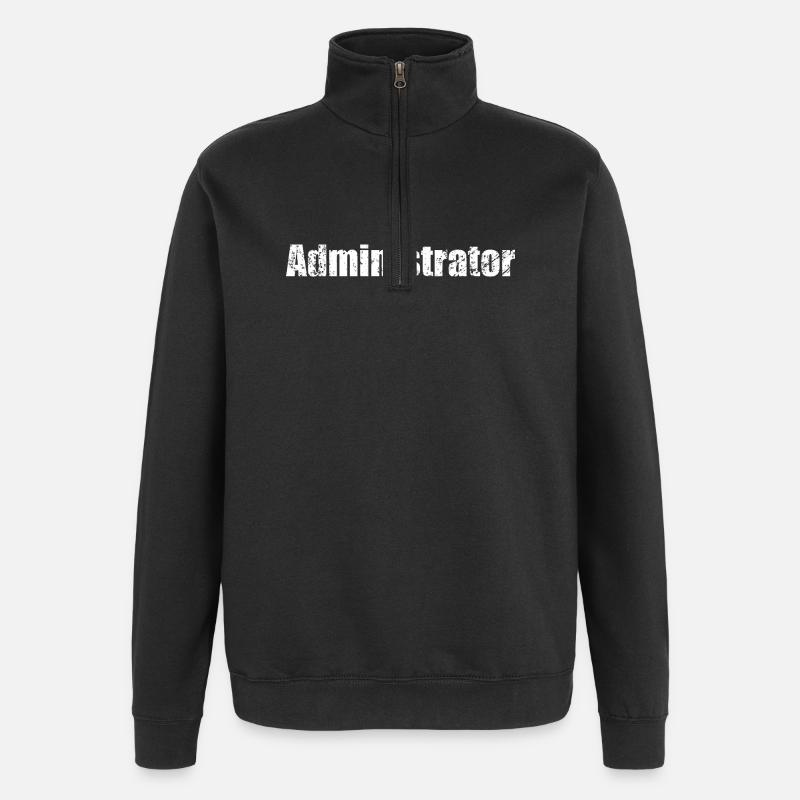 administrateur - Sweat à zip 1/4 - noir