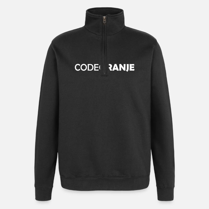 Code Oranje - Pays-Bas - Niederlande - Sweat à zip 1/4 - noir