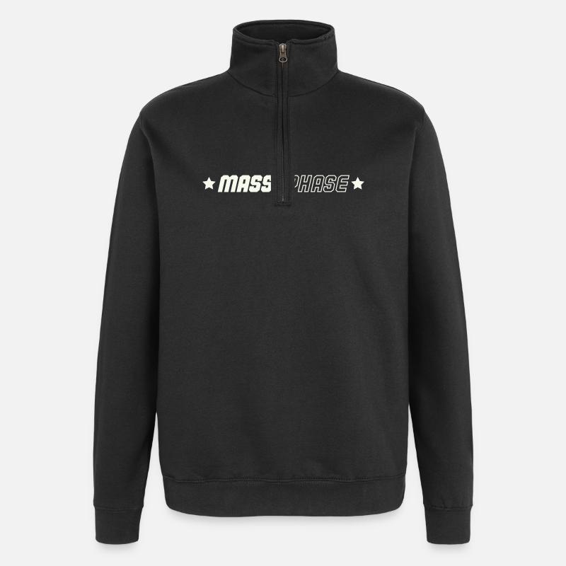 Phase de masse - Sweat à zip 1/4 - noir