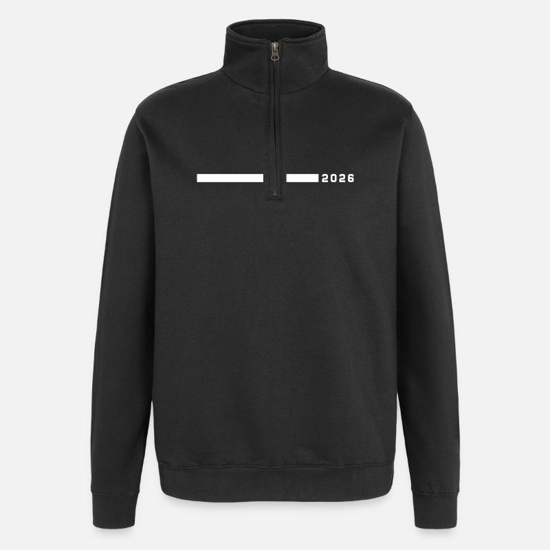 2026 Linie - Quarter-Zip-Sweatshirt - Schwarz