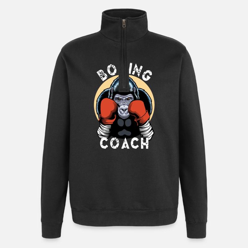Boxtrainer - Gorilla Boxer - Quarter-Zip-Sweatshirt - Schwarz