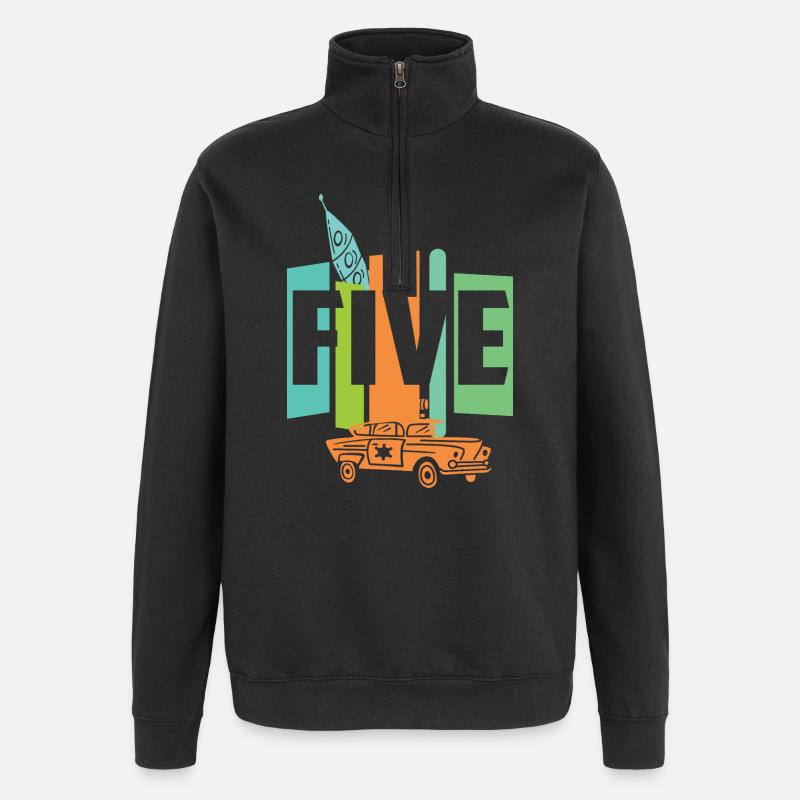Cinq ans - Sweat à zip 1/4 - noir