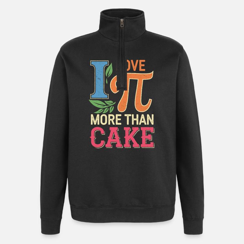 J’aime Pi Plus que le gâteau - Sweat à zip 1/4 - noir