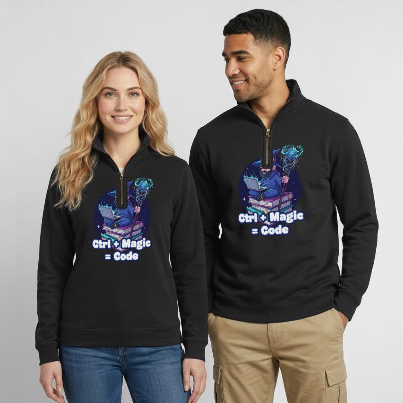 Ctrl Magic Code Zauberer Quarter-Zip-Sweatshirt