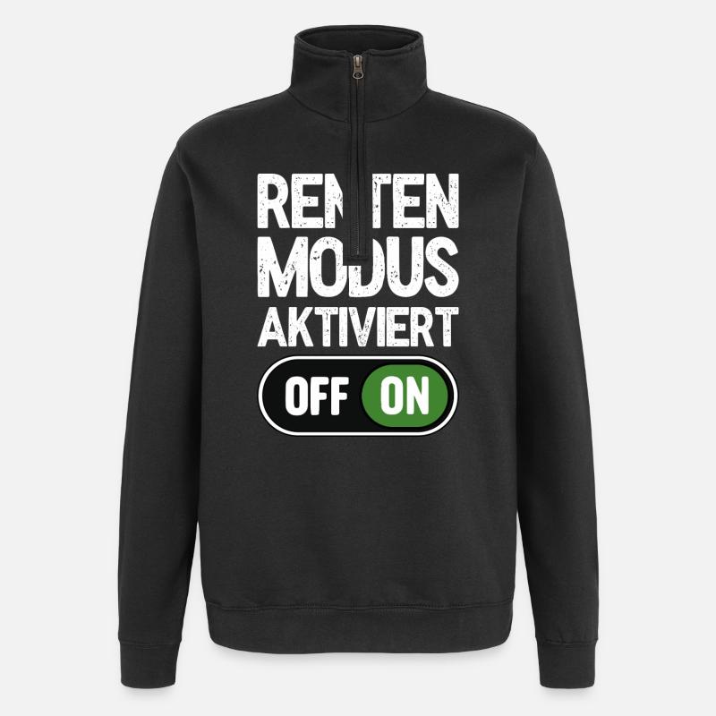 Retirement mode enabled - Quarter-Zip Sweatshirt - black