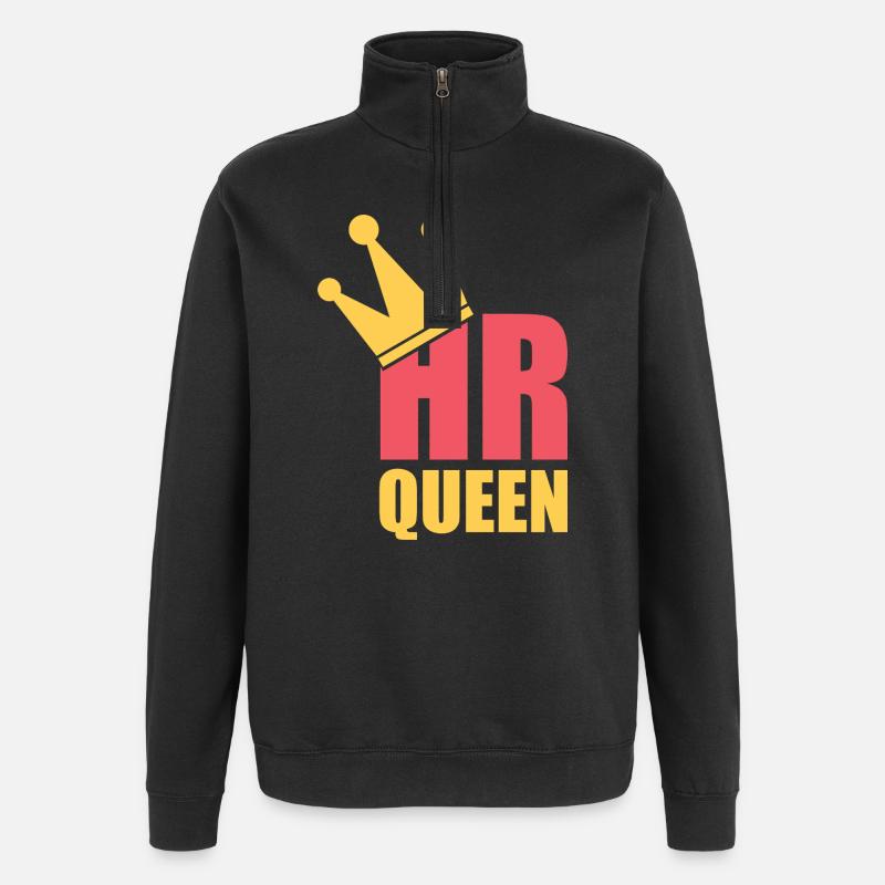 HR Queen - Professional Human Resources Design - Quarter-Zip Sweatshirt - black