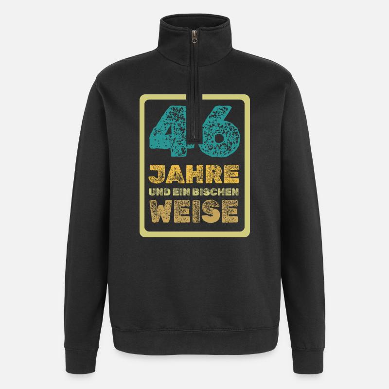 46 - Sweat à zip 1/4 - noir