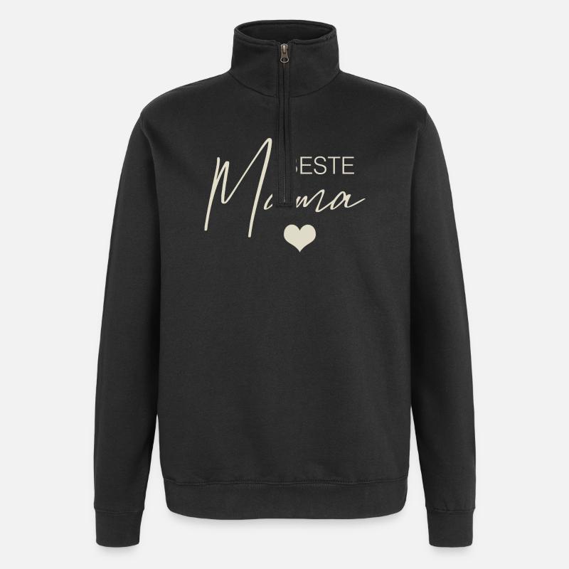 Beste Mama - Quarter-Zip-Sweatshirt - Schwarz