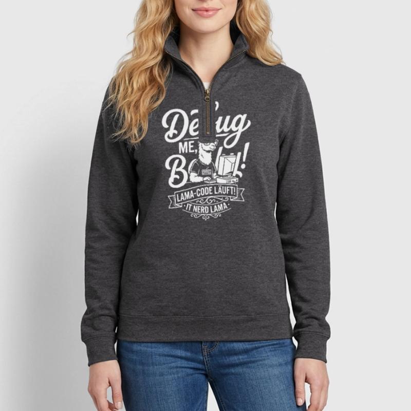 Lama Code Debug Design Quarter-Zip Sweatshirt