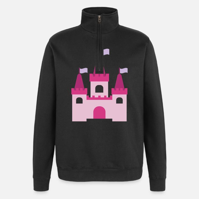 Château de la Princesse - Sweat à zip 1/4 - noir