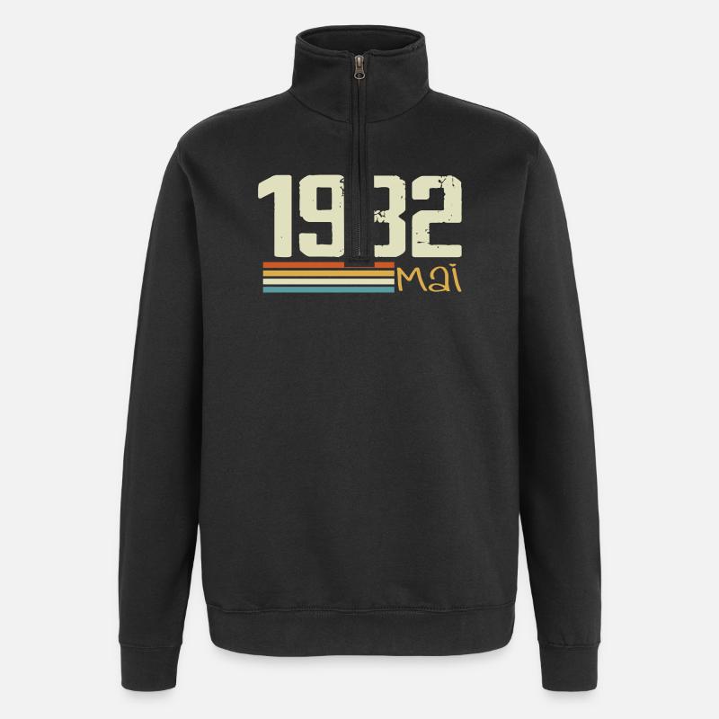 Mai 1982 - Quarter-Zip-Sweatshirt - Schwarz