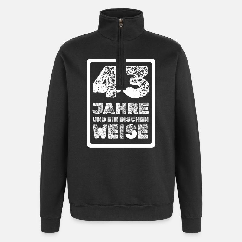 43 - Quarter-Zip-Sweatshirt - Schwarz