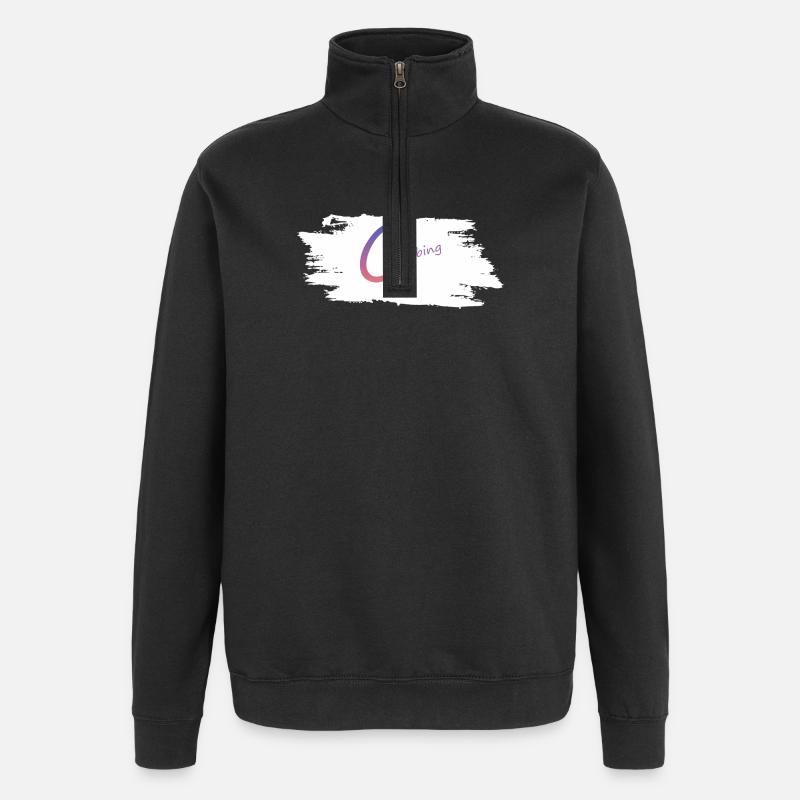 Kletterlogo Gradient - Quarter-Zip-Sweatshirt - Schwarz