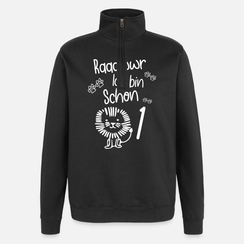 Raaawwr Ich Bin Schon 1 - Quarter-Zip-Sweatshirt - Schwarz