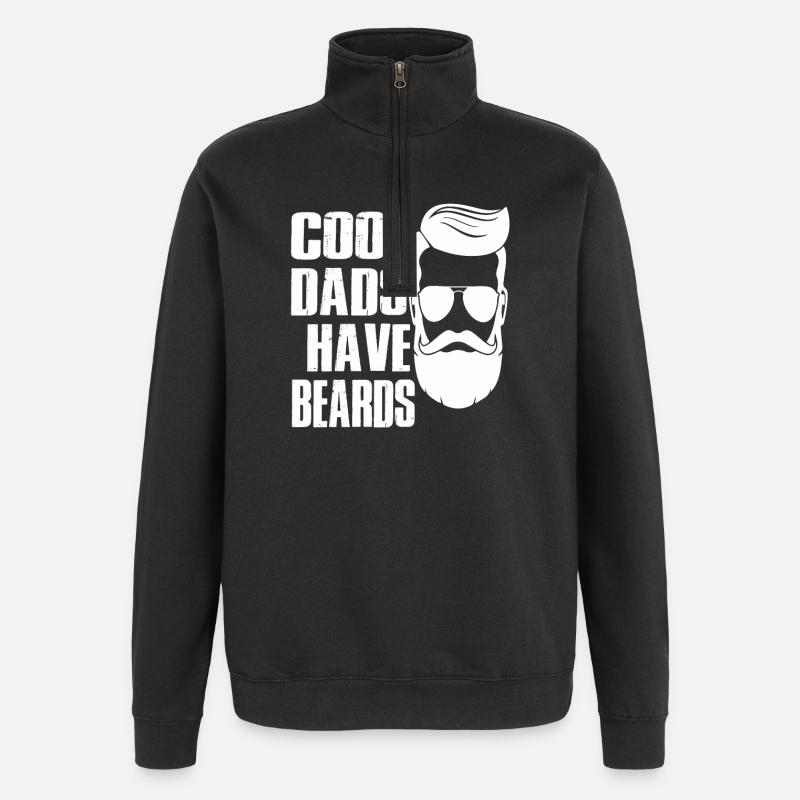coole Väter haben Bärte - Quarter-Zip-Sweatshirt - Schwarz