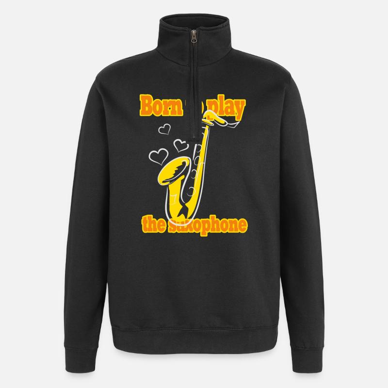 Musique de saxophone - Sweat à zip 1/4 - noir