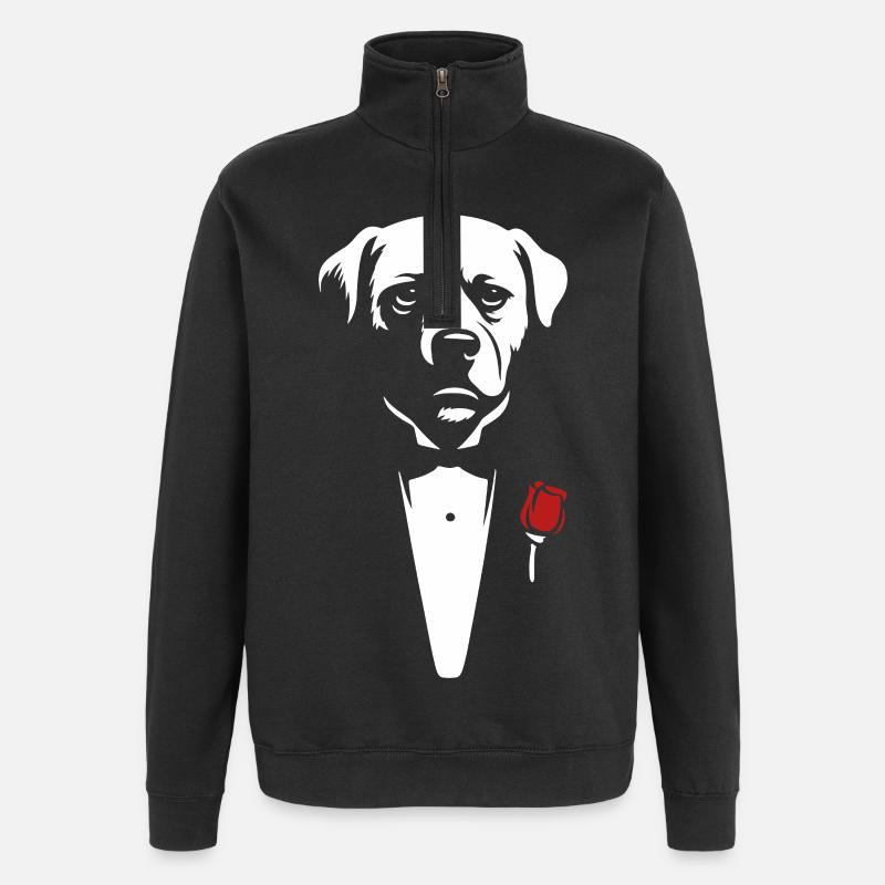 An offer you can't refuse - Quarter-Zip Sweatshirt - black