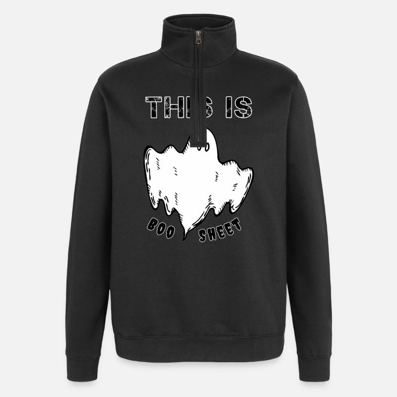 Dies ist ein Boosheet - Quarter-Zip-Sweatshirt - Schwarz
