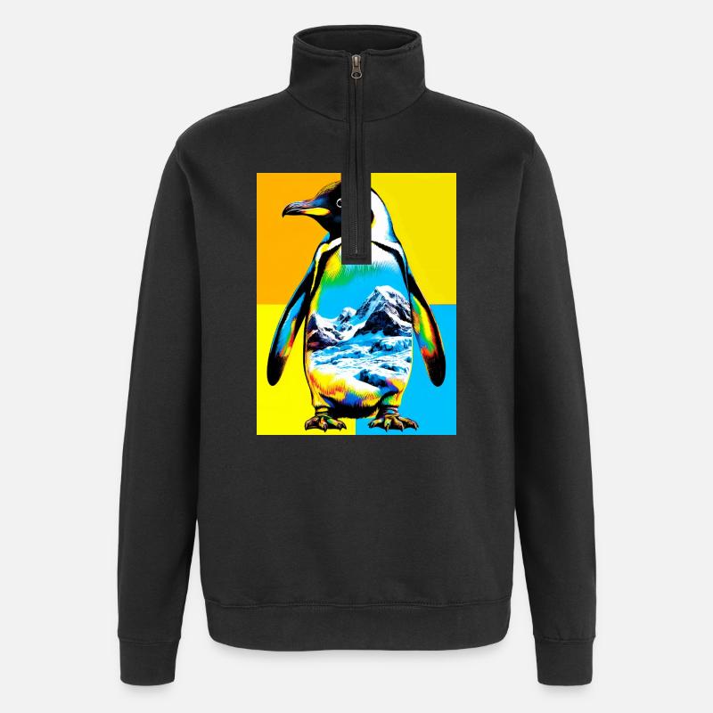 penguin - Quarter-Zip Sweatshirt - black