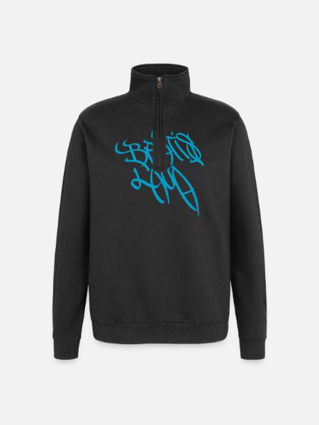 Urban Graffiti Lettering Design Bratislava - Quarter-Zip Sweatshirt - black