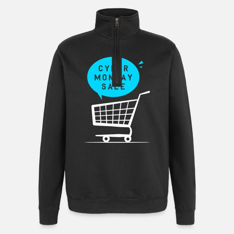 Virée shopping du Cyber Monday - Sweat à zip 1/4 - noir