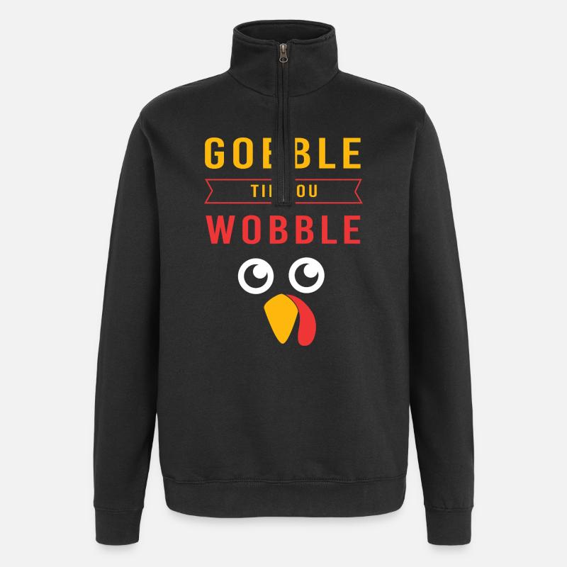 Thanksgiving Mama Mutter Oma Großmutter - Quarter-Zip-Sweatshirt - Schwarz