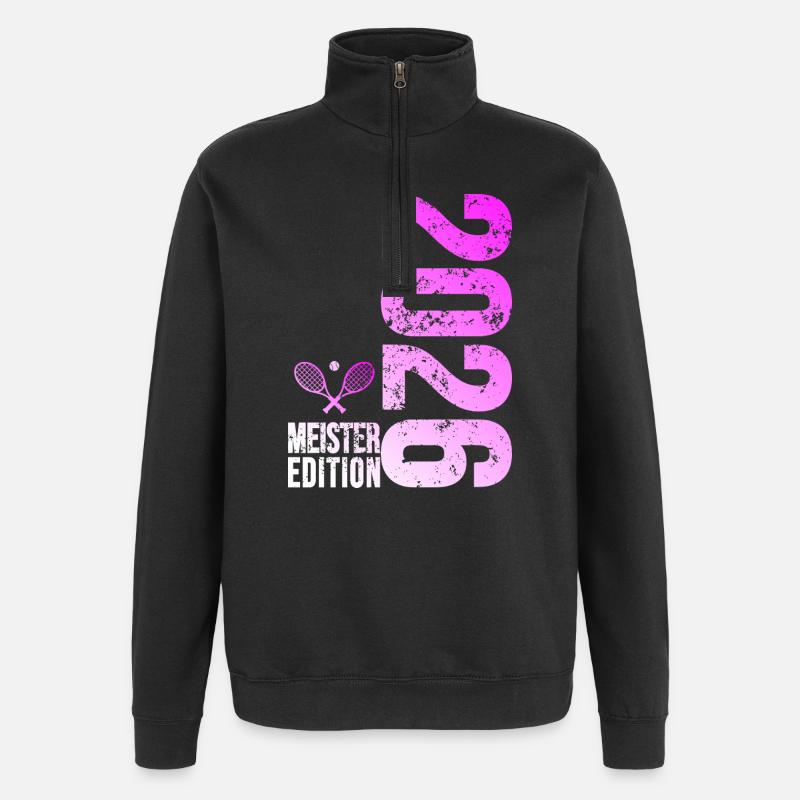 Tennis Master Edition 2026 pink - Quarter-Zip Sweatshirt - black